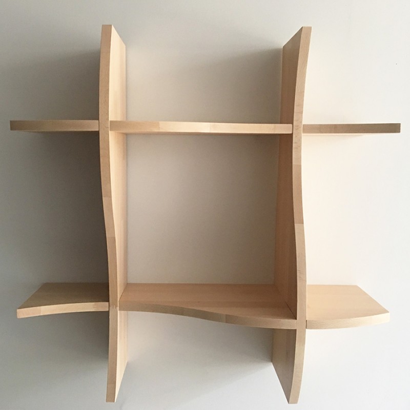 Joséphine wooden shelf - Solid wood version (beech)