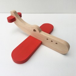 Louis l'avion en bois - Version Rouge - Jouet en bois - Photo 1