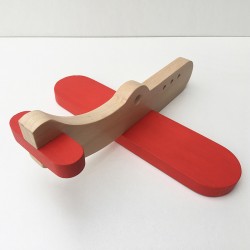 Louis l'avion en bois - Version Rouge - Jouet en bois - Photo 2