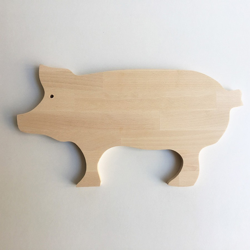 Norbert - Planche à découper bois en forme de cochon - Grande taille 47 cm Norbert - Planche à découper bois en forme de cochon - Grande taille 47 cm