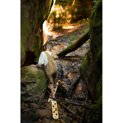 Hochet bébé en bois, perles bois foncé, Montessori, 4 mois + — photo 3