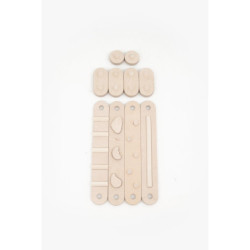 Hochet bébé naturel en bois, perles, Montessori, 4 mois + — photo 2