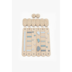 Hochet bébé en bois, perles noires, Montessori, 6 mois + — photo 2