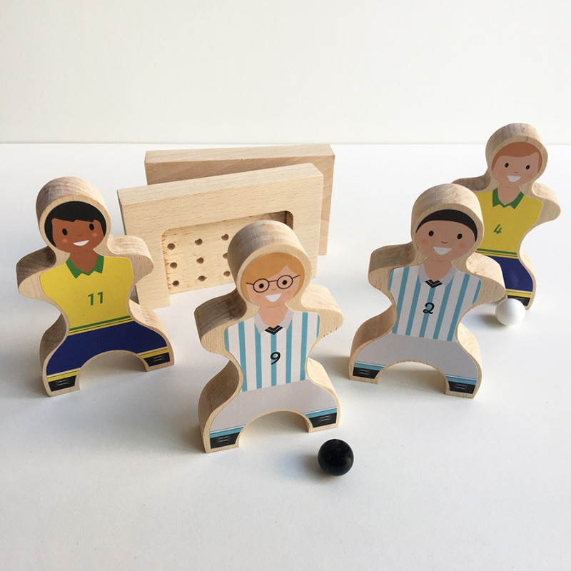 Jeu de billes football en bois Antoine - Argentine et Brésil Jeu de billes football en bois Antoine - Argentine et Brésil