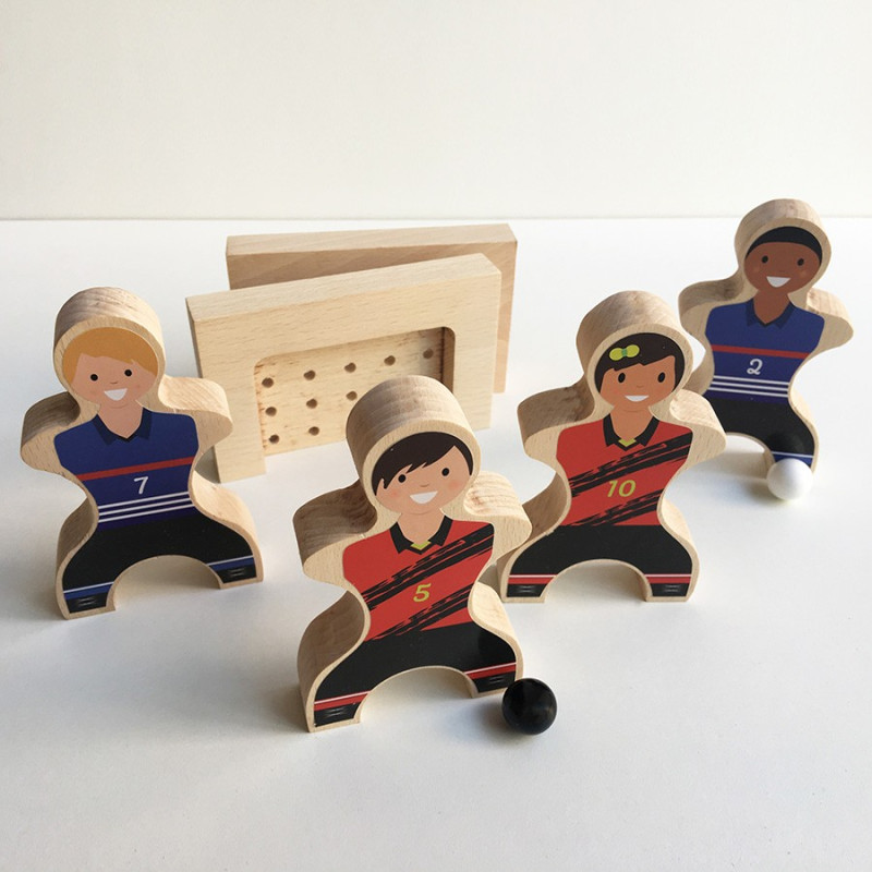Wooden football ball game - France and Belgium Wooden football ball game - France and Belgium