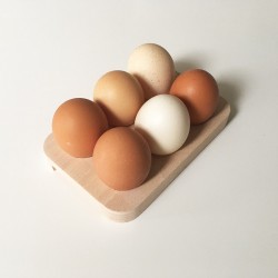 Paulette egg holder - Wooden display 6 eggs - Photo 1