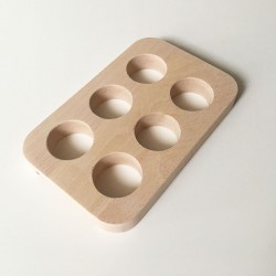 Support à œufs Paulette - Présentoir en bois 6 œufs - Photo 2