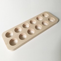 Paulette egg holder - Wooden display for 12 eggs - Photo 3