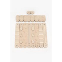 Poutre d’équilibre Montessori en bois – 8 barres bois naturel