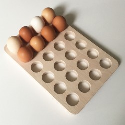 Huevera Paulette - Expositor de madera para 24 huevos - Foto 2