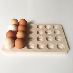 Paulette egg holder - Wooden display for 24 eggs - Photo 1