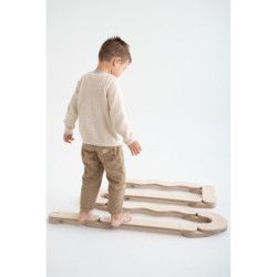 Poutre d’équilibre Montessori en bois – Pack middle