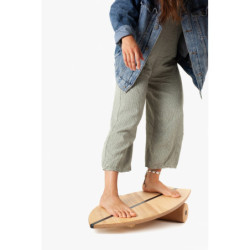 Planche de surf Montessori en bois – Bois naturel + rouleau