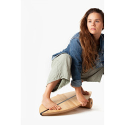 Planche de surf Montessori en bois – Bois naturel + rouleau + tapis XL