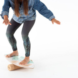 Planche d’équilibre Montessori en bois – Avec rouleau