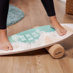 Planche d’équilibre Montessori en bois – Avec rouleau
