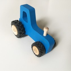 Joseph le petit tracteur - Bleu - Jouet en bois - Photo 1