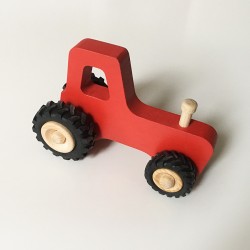 Joseph the little tractor - Red - Wooden toy - Photo 1