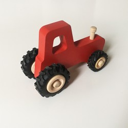 Joseph le petit tracteur - Rouge - Jouet en bois - Photo 2