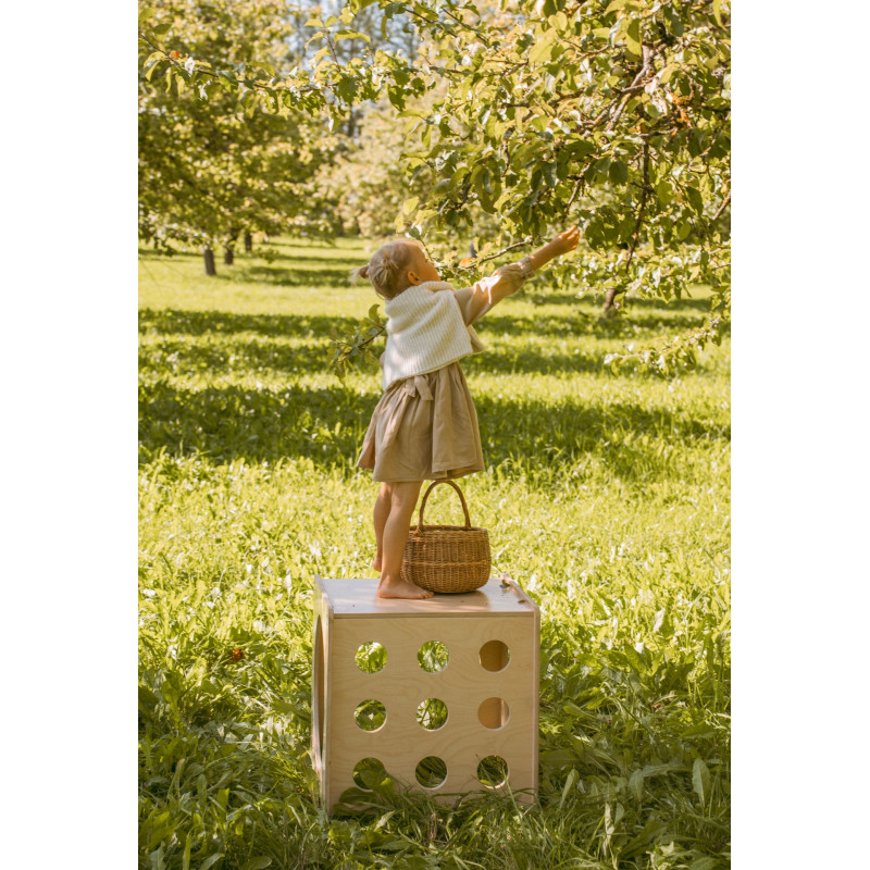 Cube d’escalade Montessori en bois – Pizza