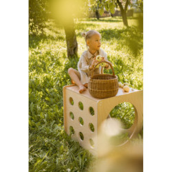 Cube d’escalade Montessori en bois – Pizza