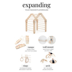 Grimpeur Montessori en bois – Bois naturel