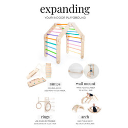 Grimpeur Montessori en bois – Multicolore