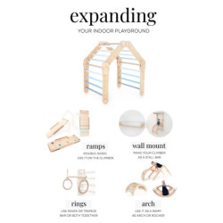 Grimpeur Montessori en bois – Bleu
