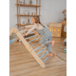 Grimpeur Montessori en bois – Bleu