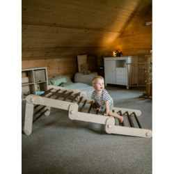 Grimpeur Montessori en bois – Bois foncé