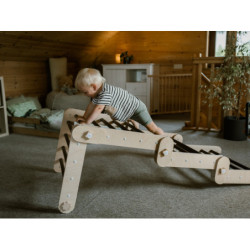 Grimpeur Montessori en bois – Bois foncé