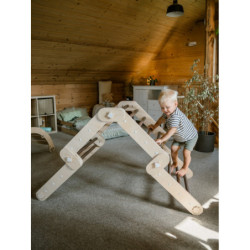 Grimpeur Montessori en bois – Bois foncé
