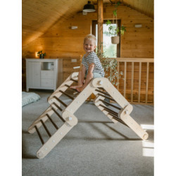 Grimpeur Montessori en bois – Bois foncé