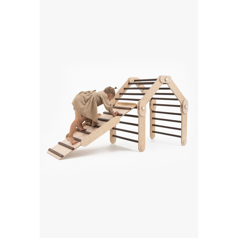 Climber bois foncé + rampe double face – Bar