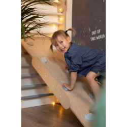 Rampe double face Montessori en bois – Pierre bleu