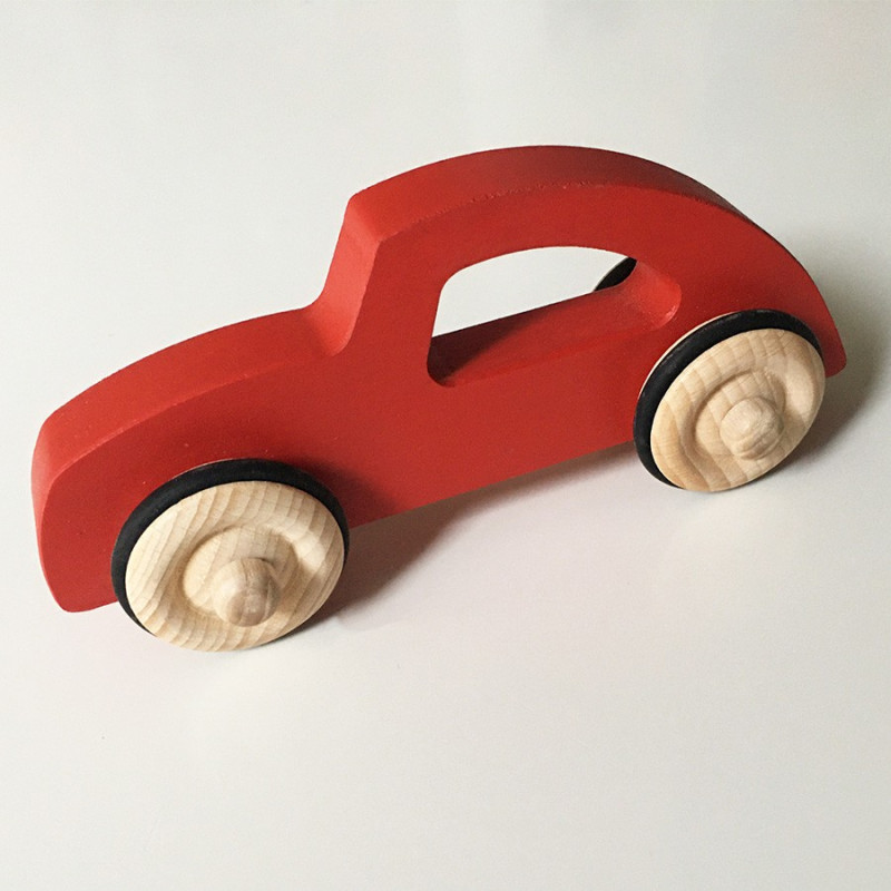 Diane la voiture style rétro chic - Version Rouge - Jouet en bois - Photo 1 Diane la voiture style rétro chic - Version Rouge - Jouet en bois - Photo 1