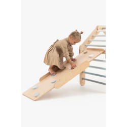 Rampe double face Montessori en bois – Pierre bleu