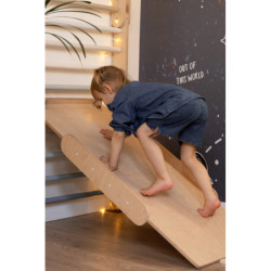 Rampe double face Montessori en bois – Bar multicolore