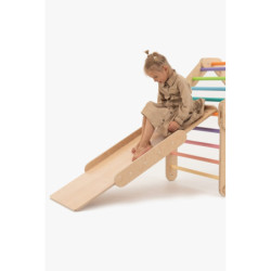 Rampe double face Montessori en bois – Pierre multicolore