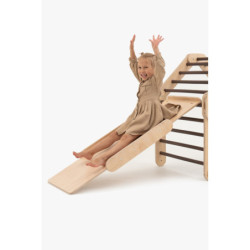 Rampe double face Montessori en bois – Pierre multicolore