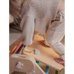 Rampe double face Montessori en bois – Pierre multicolore