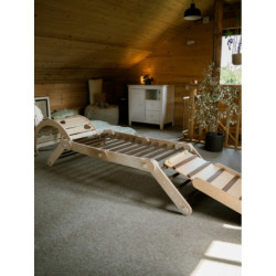 Rampe double face Montessori en bois – Bois foncé