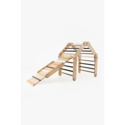 Rampe à barres Montessori en bois – couleur forêt