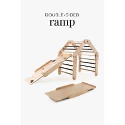 Rampe en pierre double face Montessori en bois – couleur forêt