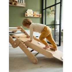 Rampe en pierre double face Montessori en bois – couleur forêt