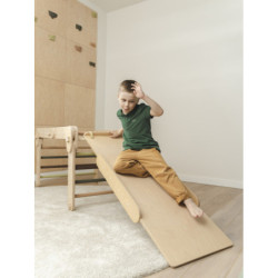 Rampe en pierre double face Montessori en bois – couleur forêt