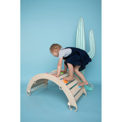 Bascule Montessori en bois – Pierres multicolore