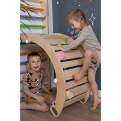Bascule Montessori en bois – Pierres multicolore