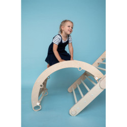 Bascule Montessori en bois – Pierres multicolore