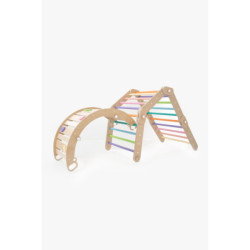 Bascule Montessori en bois – Pierres multicolore